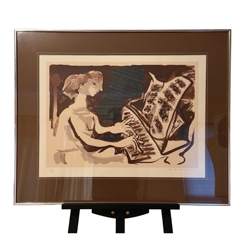 Ceri Richards‎ Signed 17/60 Lithograph 1970 Beethoven Piano Music Art Wales Rare